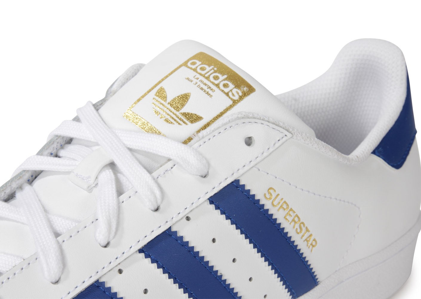 adidas superstar blanche et bleu femme